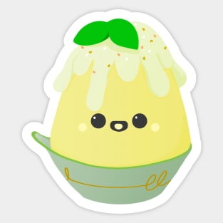 Cute little Yellow Kakigõri Sticker